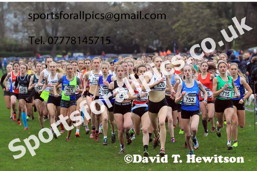 Women Under-17s and Junior Women, 2022 British Athletics Cross Challenge, Sefton Park, Liverpool.  Photo: David T. Hewitson/Sports for All Pics